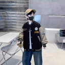 キッズ 男の子 アウター スタジャン ベースボールジャケット 春秋 トレンド おしゃれ ストリートスタイル 韓国ファッション 無地 柔らか素材 軽量 スナップボ...