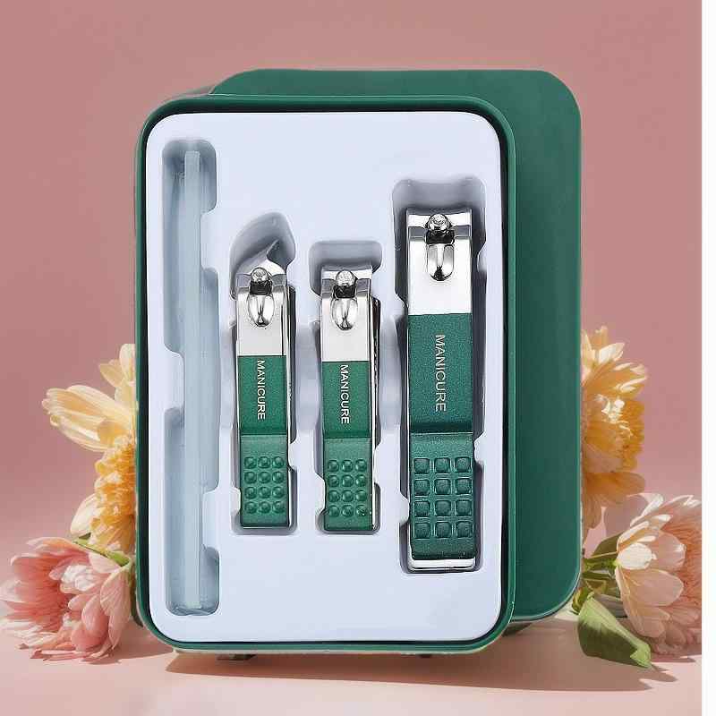 爪切り 男女兼用 キッズ ベビー 携帯用 ポータブル 家庭用 旅行 出張 高品質 炭素鋼製 ストレート刃 斜め刃 ネイルケアセット 耳かき付き