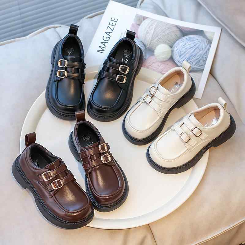 ローファー キッズ 子供 男の子 女の子 ブリティッシュ PUレザー フォーマル 発表会 卒園式 入学式 卒業式 春秋 ブラック 滑り止め ドレスシューズ フラットシューズ