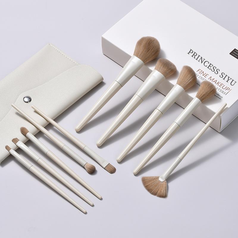 メイクブラシ 10本セット 高密度 極細毛 やわらかい 肌に優しい パウダー ファンデーション チーク ア..