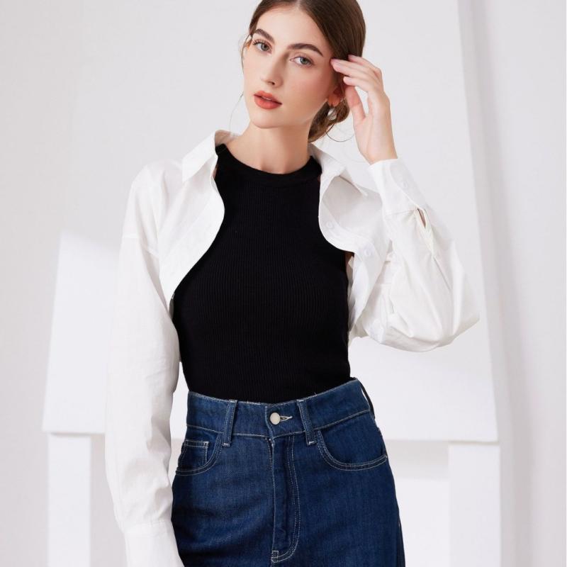 つけ襟 レディース UVカット 日焼け対策 冷房対策 シフォン 薄手 飾り フェイクショール カジュアル オフィススタイル ファッション 着回し オールシーズン ホワイト