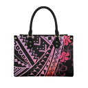 ハンドバッグ レディース ポリネシアン風 アイランドプリント PUレザー 合皮 丈夫な 欧米レトロ 普段使い 通勤 マストアイテム 手提げ トート ショルダーバ...