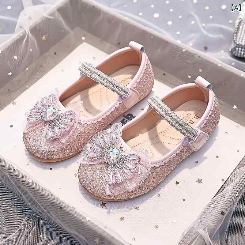 キッズ 女の子 フォーマルパンプス プリンセス ドレス キラキラ ラインストーン マジックテープ 合成皮革 滑り止め ゴム底 結婚式 発表会 入園式 卒園式 七五三 春夏