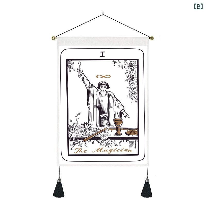 タペストリー 北欧風 タロットカード プリント 壁掛け おしゃれ 部屋飾り インテリア ファブリックポスター 手洗い可能 リビング 寝室 模様替え 縦長 アート ポスター mzymzy-11077301 モズラボ サンプル画像3