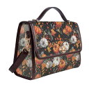 サドルバッグ レディース PUレザー プリント柄 レトロ ショルダーバッグ 肩掛け 斜め掛け デイリーユース 通勤 お出かけ ミディアムサイズ ファスナーポケッ...