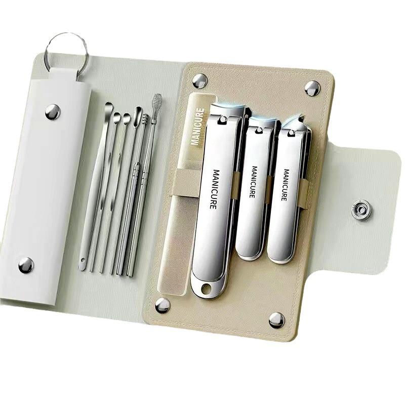 爪切り ユニセックス 男女兼用 ステンレス製 切れ味抜群 携帯用 持ち運び便利 10点セット ネイルケアセット 美容ツール プロ仕様 爪ヤスリ 甘皮カッター 耳...