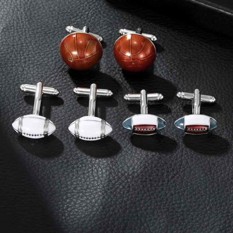 カフス ユニセックス 銅製 電気メッキ加工 バスケットボール ラグビー モチーフ スポーティ 欧米風 個..