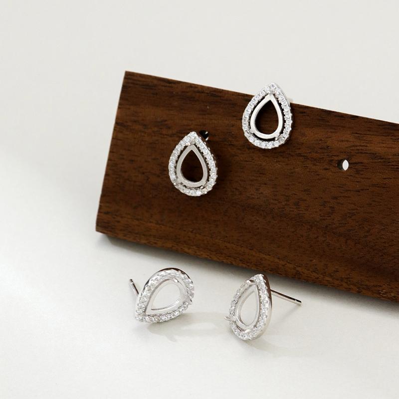 ピアス レディース S925シルバー プラチナ仕上げ 雫型ドロップ ジルコニア CZジルコニア クラシック エレガント ライトラグジュアリー オフィス カジュアル 通勤用 イヤリング