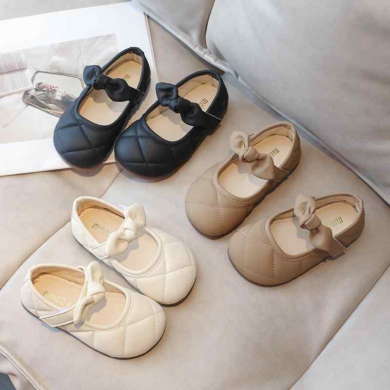 フラットシューズ 女の子 キッズ ガールズ やわらかソール マジックテープ 韓国風 プリンセス PUレザー..