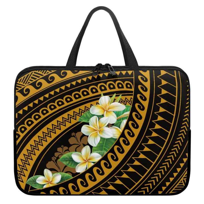 PCケース タブレットケース 男女兼用 ユニセックス ネオプレン素材 耐衝撃 防水 ポリネシアン柄 14イン..