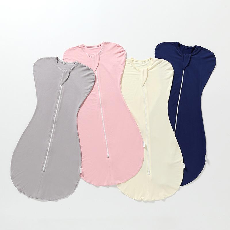 スリーパー ベビー 安眠 寝返り防止 夜泣き対策 ぐっすり 新生児 赤ちゃん モダール 薄手 高伸縮性 ストレッチ 肌に優しい コクーン型 おくるみ 春夏秋