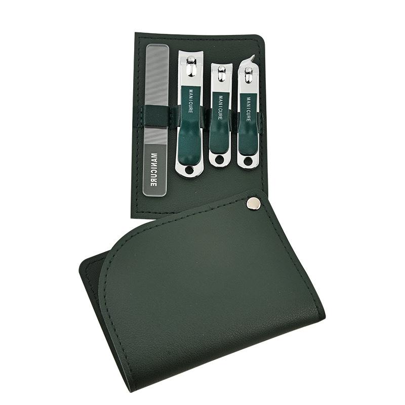 ネイルケア用品 男女兼用 ステンレス製 切れ味抜群 大型つめ切り 斜めクリッパー 爪磨き 4点セット 高品質 携帯用 収納ケース付き 美容 衛生 身だしなみ