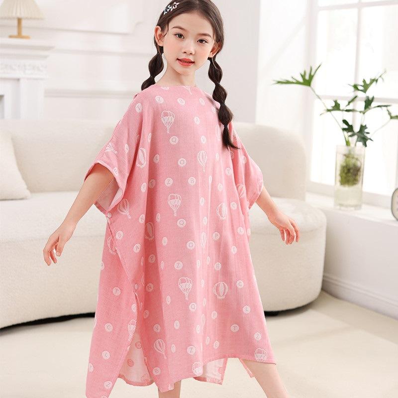 ポンチョ バスローブ キッズ ベビー 男の子 女の子 男女兼用 吸水速乾 綿100% ガーゼ キャラクター かわいい 着るタイプ 水泳 プール 海