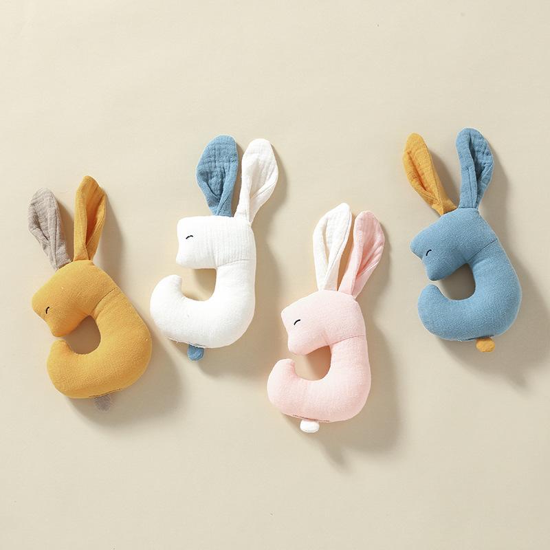 ぬいぐるみ ベビー 新生児 安眠 かわいい ねんねうさぎ コットン ガーゼ ハンドパペット 鈴入り シャカシャカトイ 肌に優しい 出産祝い プレゼント 0歳 1歳 2歳 3歳 多色展開