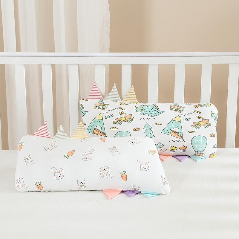 枕 ベビー キッズ 赤ちゃん 子供 柔らかい 低め 純綿 メッシュ 通気性 お昼寝 睡眠用 幼稚園 園児 新生児 乳幼児 0歳 1歳 小さめ 台形 かわいい 動物柄 星柄