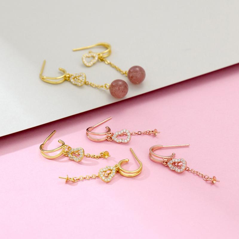 ピアス レディース S925シルバー 電気メッキ加工 ひょうたん タッセル 丸玉モチーフ 上品 エレガント ..