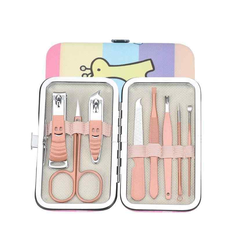 ネイルケアセット レディース 学生 かわいい キャラクター インフルエンサー 韓国風 爪切り 爪やすり 美容ツール 携帯用 ステンレス製 ギフト 贈り物