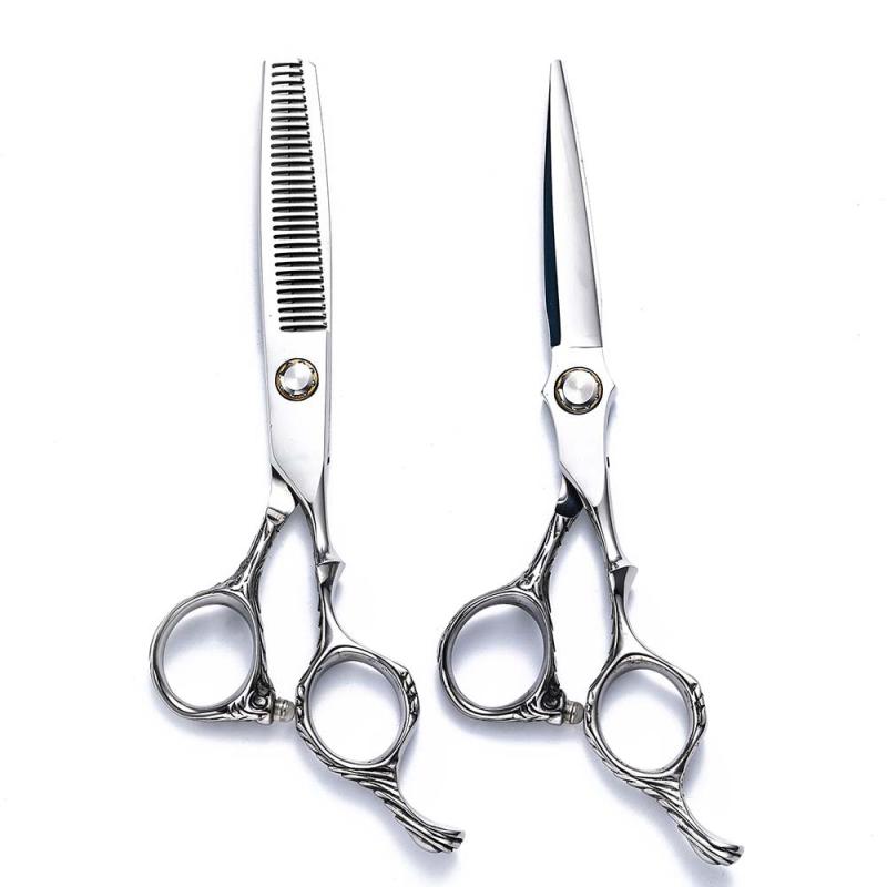 散髪ハサミ 切れ跡残りにくい 切れ味抜群 プロ仕様 家庭用 ヘアカットシザー ストレート セニングシザー すきバサミ 美容師 理容師 セルフカット ツールセット
