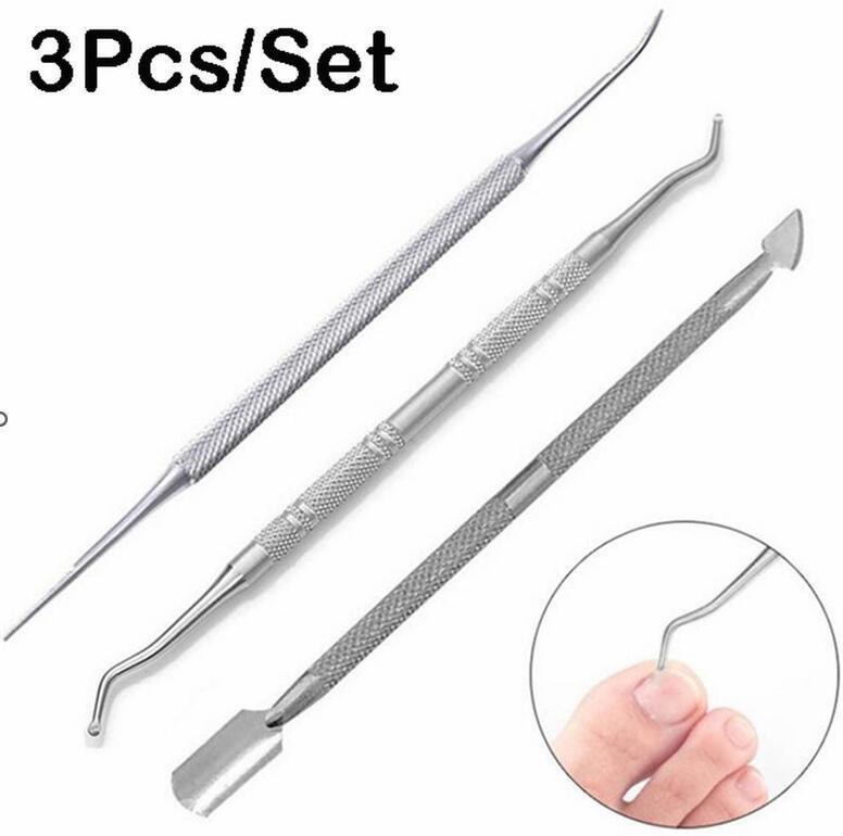 陥入爪ケア用品 巻き爪リフター 爪垢取りスプーン 爪やすり 3点セット ステンレス製 精密 高品質 家庭用 フットケア セルフケア 男女兼用