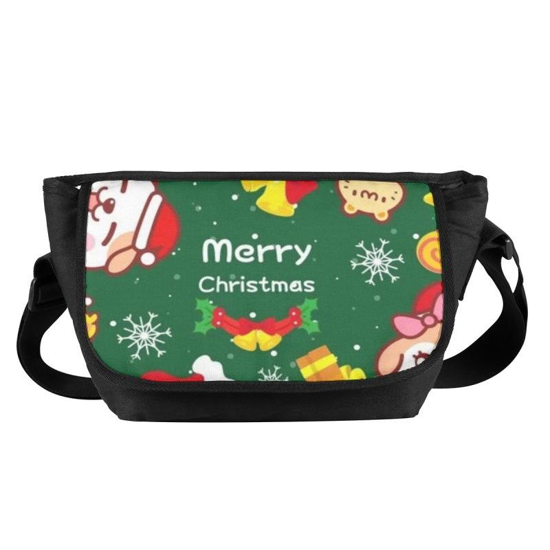 ボディバッグ メンズ 男性用 軽量 コンパクト 整理収納 帆布 キャンバス クリスマスプリント ウエストポーチ ショルダーバッグ デイリー カジュアル アウトドア スポーツ