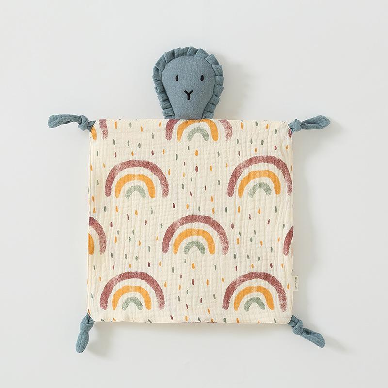 ベビー 赤ちゃん 乳幼児 口に入れても安全 歯固め コットン ガーゼ やわらか ぬいぐるみ 布製おもちゃ 寝かしつけ ハンドパペット おしゃぶりタオル 安心ブランケット 0歳 1歳 2歳 3歳