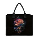 トートバッグ レディース DIY 両面プリント 3Dローズ 薔薇柄 大容量 軽量 A4対応 斜め掛け 肩掛け 収納 エコバッグ 通勤 通学 マザーズバッグ 春夏...