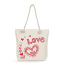 トートバッグ レディース 大容量 シンプル LOVEプリント カジュアル リネン素材 横型 スクエア ファスナー付き 肩掛け 手提げ デイリーユース 通勤 通学...