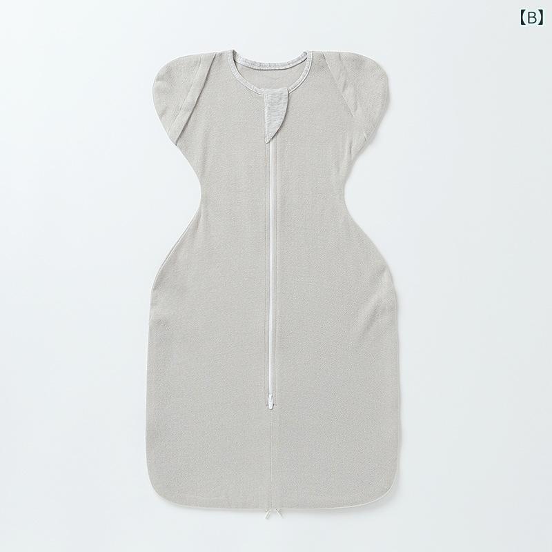 スリーパー ベビー 新生児 子供 オーガニックコットン 綿100% メッシュ 通気性抜群 ジャカード織り柄 モロー反射防止 ぐっすり安眠 2WAY 腕出し 足つき 寝冷え防止 おくるみ 春夏秋 ロンパース型 寝袋 0-1歳 3