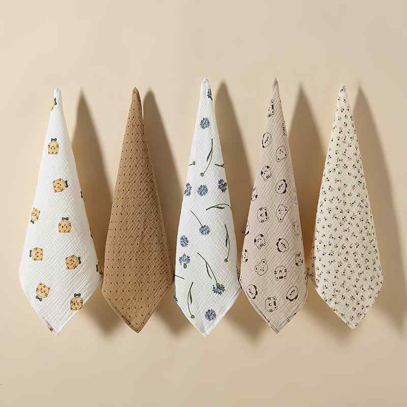 ガーゼ 新生児 ベビー 赤ちゃん 純綿 コットン 吸水速乾 正方形 ハンドタオル ミニ よだれかけ スタイ ..