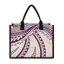 トートバッグ レディース ポリネシア柄 欧米レトロ おしゃれ 上品 2WAY ハンドバッグ ショルダーバッグ ソフトキャンバス Mサイズ 横長スクエア型 ファス...