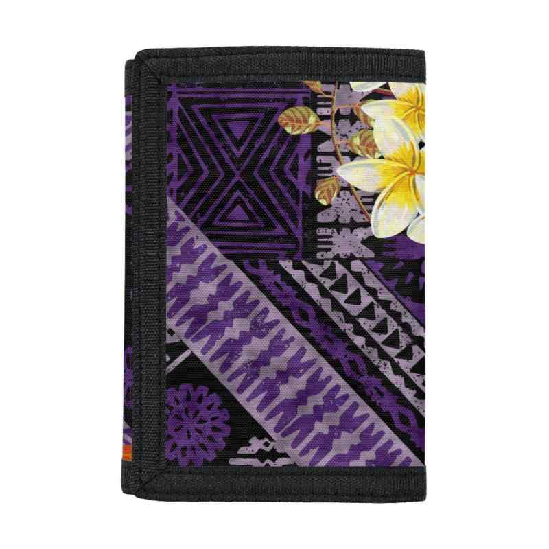 長財布 ユニセックス 男女兼用 三つ折り 大容量 花柄 プリント ポリネシアンスタイル 欧米風 レトロ ヴ..