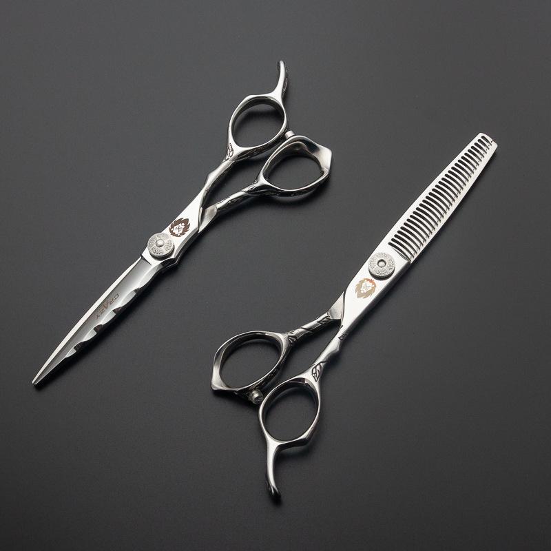 美容シザー プロ仕様 440C鋼 高品質 ステンレス製 切れ味抜群 美容師 理容師 スタイリスト カット用 セ..