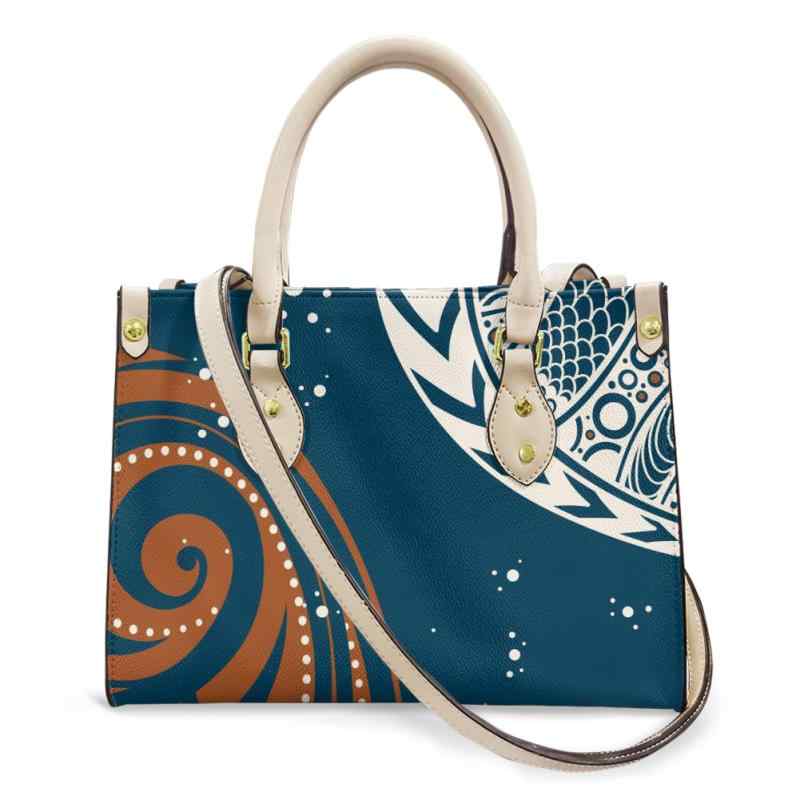 トートバッグ レディース 斜め掛け 肩掛け 手提げ 2WAY ファスナー開閉 型崩れしにくい PUプリント柄 欧米 レトロ ファッション ポリネシア風 カジュア...