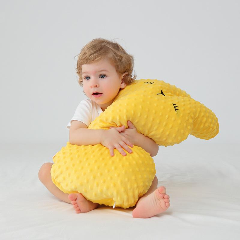 ベビーぬいぐるみ 赤ちゃん おねんねタオル 歯固め 噛める 舐めても安心 ハンドパペット 寝かしつけ 安眠グッズ 抱き枕 3Dドット やわらか ふわふわ うさぎ 動物 抱き人形