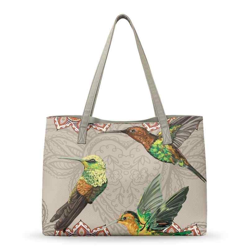 ショルダーバッグ レディース 秋冬 PUレザー カワセミ柄 ハンドバッグ ホーボーバッグ バケットバッグ 2WAY ファスナー開閉 スマホポケット 小物整理 や...