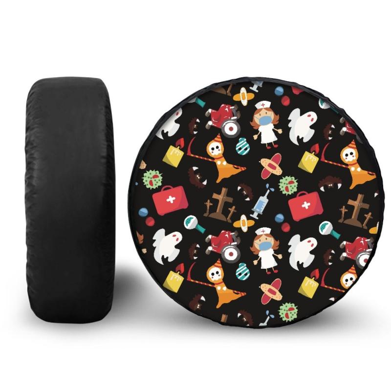 カー用品 車用 スペアタイヤカバー アウトドア 防水 防塵 保護 耐久性ゴム素材 タイヤ収納 各種サイズ..