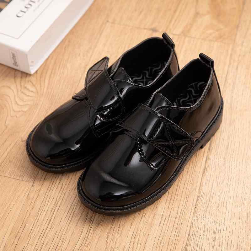 シューズ キッズ 男女兼用 ブラック ホワイト 合成皮革 革靴 学生靴 発表会 演奏会 卒園式 入学式 結婚式 花童 フォーマル 礼装用 通気性 ソフトソール シンプル マジックテープ 靴紐タイプ