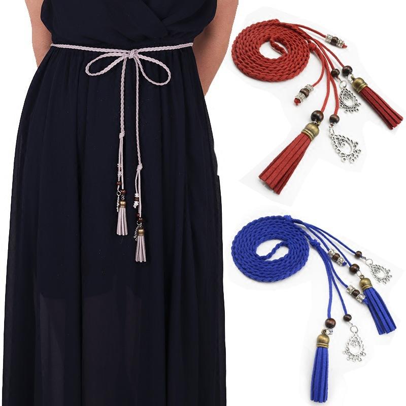 ベルト レディース 編み込み 細身 PUレザー製 ウエストマーク ワンピース ドレス用 シンプル 万能 ファ..