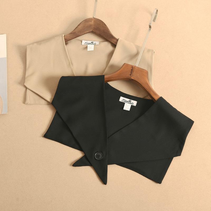 付け襟 レディース 韓国風 万能 テーラードカラー風 ショール スカーフ セーター ブラウス 羽織り 重ね着風 おしゃれ かわいい 秋冬 ポリエステル(x2)