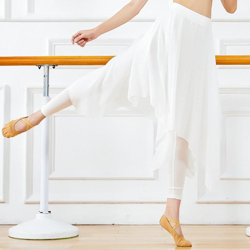 ダンスウェア レディース 現代舞 ジャズ 練習着 発表会 舞台衣装 アシンメトリー 重ね着風 フェイクツーピース ミディ丈 フレア スカートパンツ モダール ストレッチ オールシーズン 無地