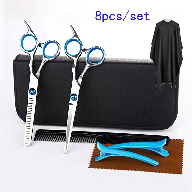 散髪 シザー ハサミ ステンレス製 切れ味抜群 耐久性 平バサミ スキバサミ ヘアーケープ ヘアクリップ ..