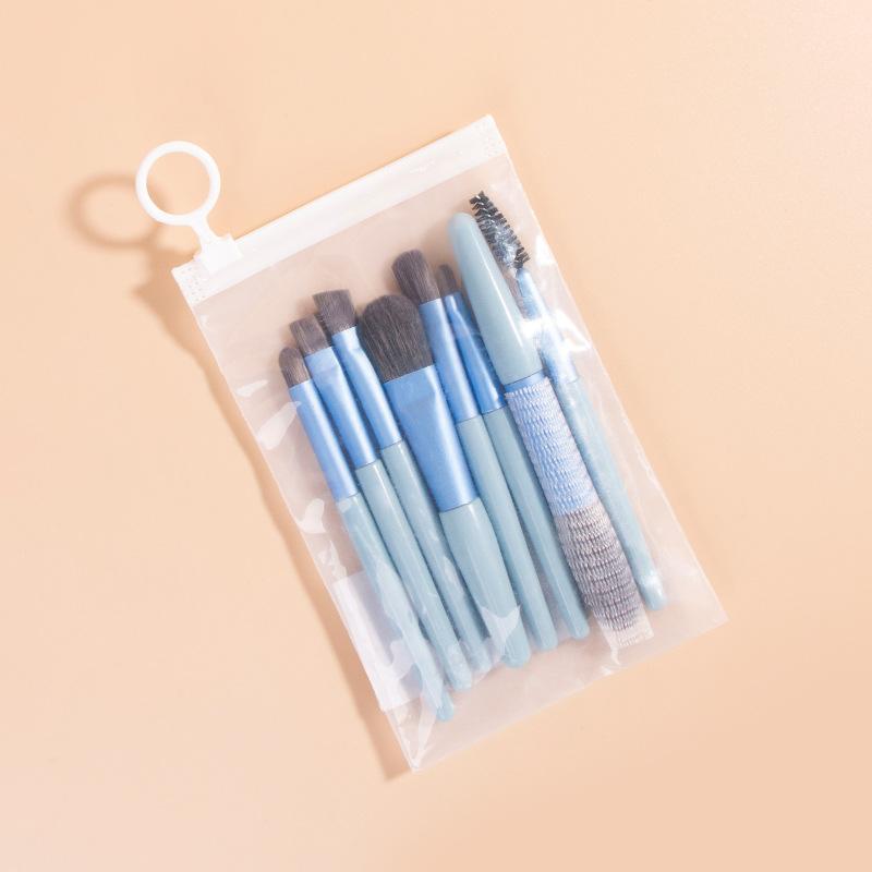 ・セット内容: 8本・ブラシ毛素材: 人工繊維・ブラシ収納タイプ: PU・ブラシ柄素材: プラスチック・ブラシ柄仕様: 携帯用・毛の長さ: 1.5cm・全長: 9cm・カラー展開: ホワイト、ピンク、ブルー、ミルクティー