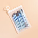 メイクブラシ 携帯用 初心者向け 8本セット フルセット PUポーチ付き 人工毛 チークブラシ パウダーブラシ フェイスメイク用 ホワイト ピンク ブルー ベージュ