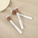 メイクブラシ 携帯用 コンパクト 軽量 人工毛 合成繊維 チーク ファンデーション パウダー シェーディング コンシーラー 多機能 化粧筆 コスメ ショートハンドル ピンク