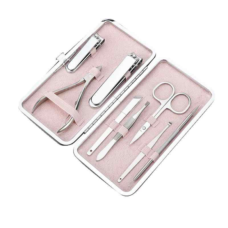 グルーミングセット メンズ レディース 眉毛ケア 爪切り ネイルケア 8点セット 眉用ハサミ 毛抜き 爪磨き PUケース付き 携帯用 旅行 出張 コンパクト 家...