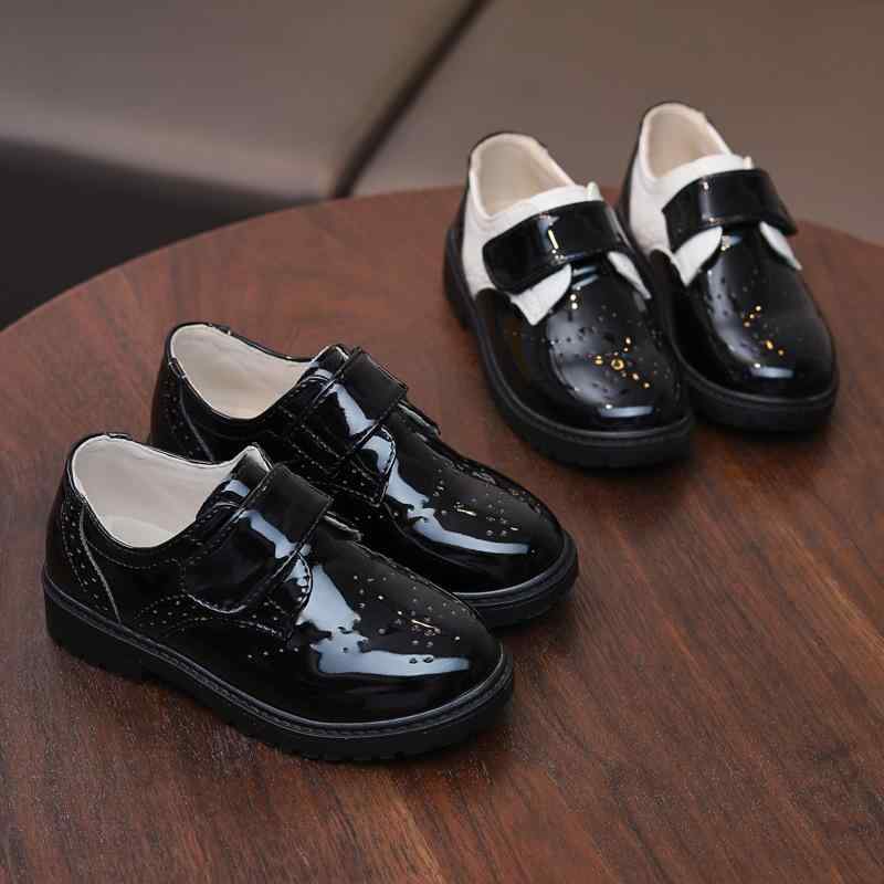シューズ 男の子 キッズ ボーイズ フォーマル靴 発表会 結婚式 入学式 卒業式 演奏会 ドレスシューズ マジックテープ スクールシューズ 合成皮革 フェイクレザー 黒 ブラック 滑り止め 通気性 衝撃吸収 オールシーズン 子供靴