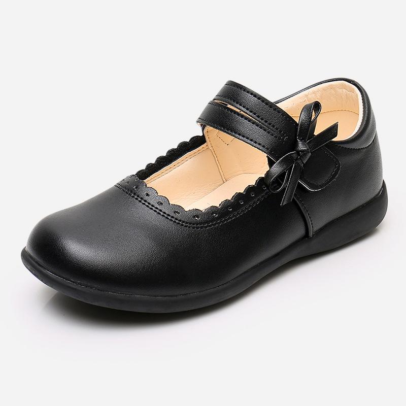 キッズシューズ 女の子 柔らかソール 通気性 滑り止め マジックテープ ブラック フォーマル 革靴 合成皮革 リボン ブリティッシュ 発表会 入学式 卒業式 結婚式 通学 スクール プリンセス 春秋