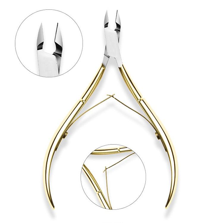 ネイルケアセット 大人用 プロ仕様 ステンレス製 甘皮ハサミ 甘皮ニッパー 爪切り 爪のお手入れ 指先美容ツール ゴールドカラー