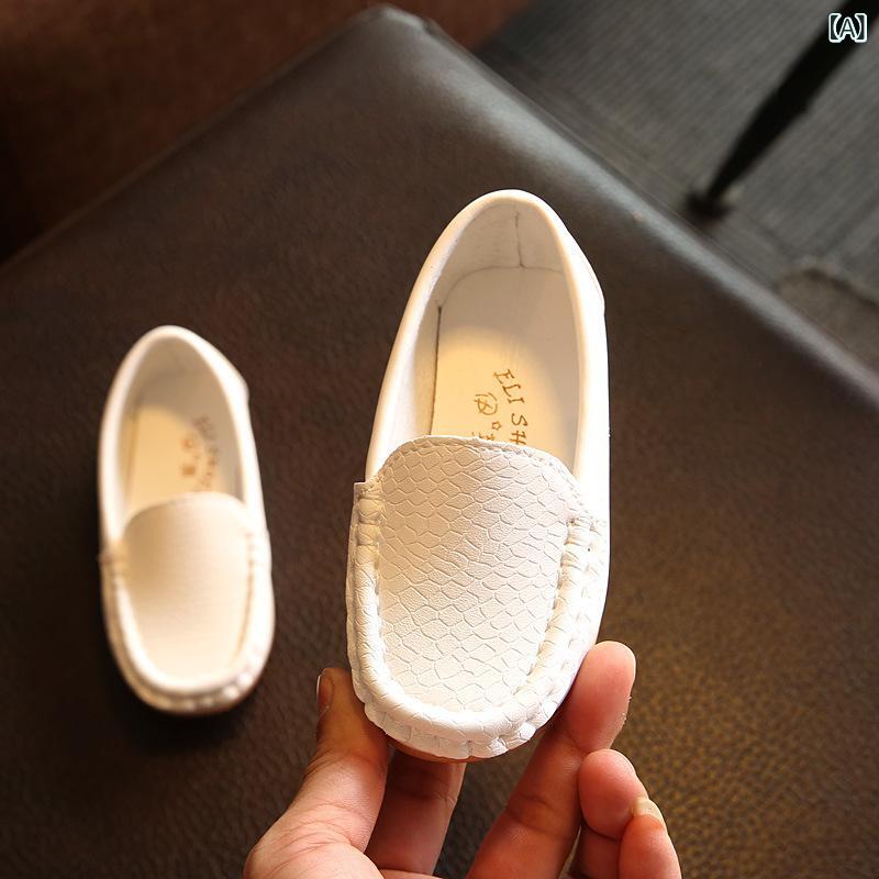 シューズ キッズ 男の子 ドライビングシューズ スリッポン 防水 滑り止め PUレザー ゴム底 カジュアル ..