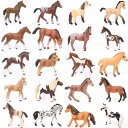 動物フィギュア 子ども向け リアル 精巧 馬 子馬模型 ソリッド PVC製 ソフトビニール おもちゃ 置物 インテリア 知育玩具 コレクション 牧場 田園風 デ...